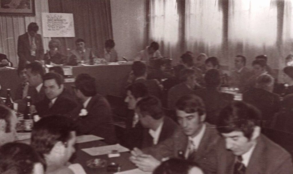 Sednica radničkog saveta Srpske fabrike stakla, 60-ih godina XX veka